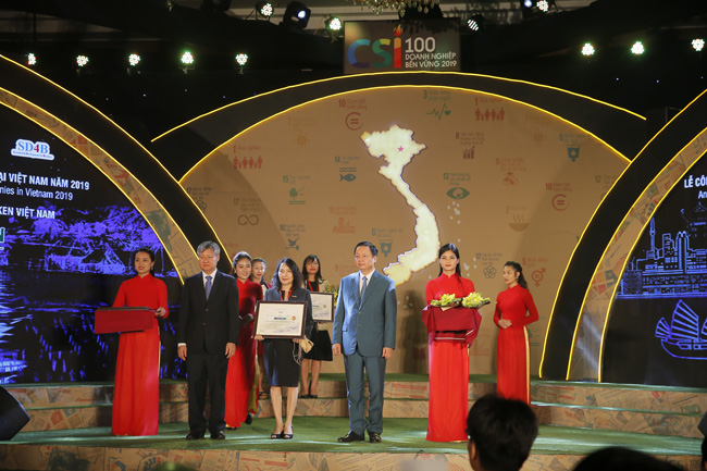 HEINEKEN Việt Nam được vinh danh trong top 3 doanh nghiệp phát triển bền vững nhất Việt Nam năm thứ 4 liên tiếp theo xếp hạng của Phòng Thương Mại và Công nghiệp Việt Nam.