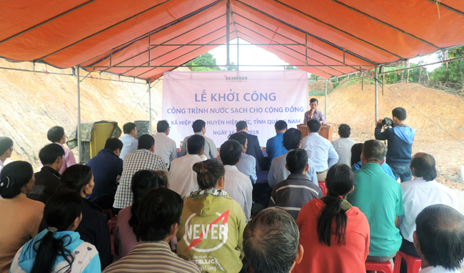 Lễ khởi công xây dựng hệ thống đường ống dẫn nước sinh hoạt cho người dân Quảng Nam